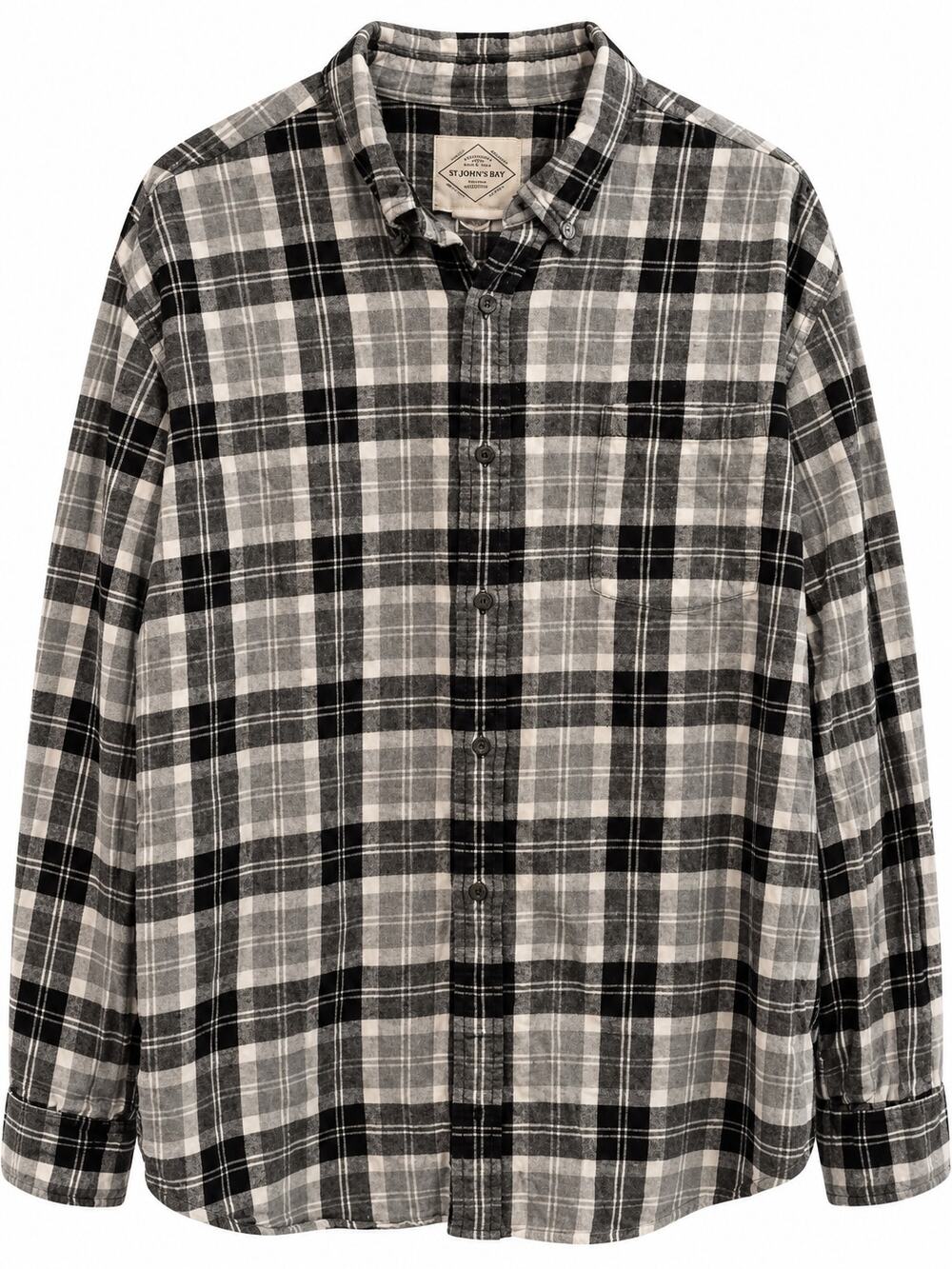 St Johns Bay Men's Button Up Shirt Size XL